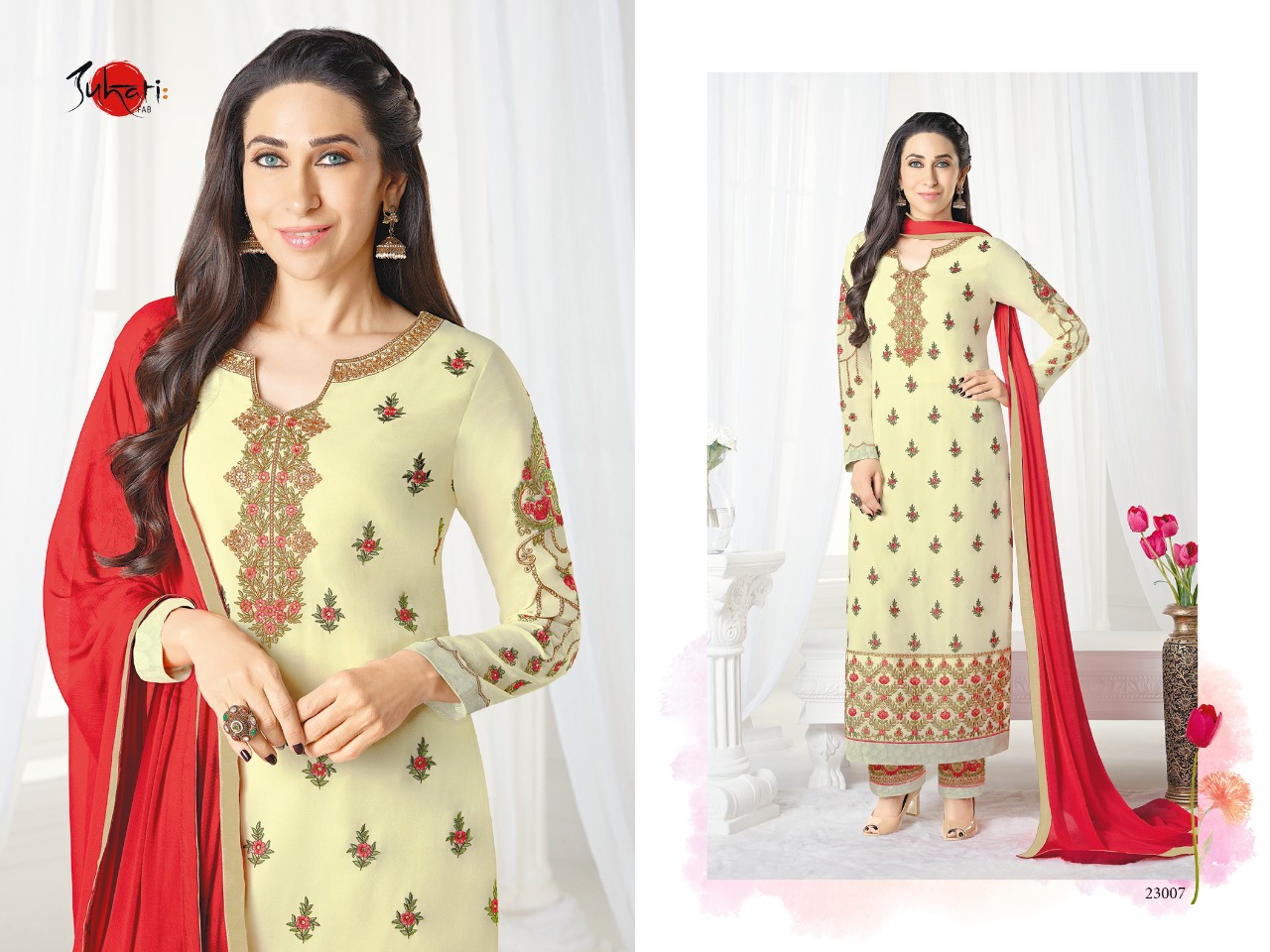 Preet By Suhati Fab 23004 To 23012 Series Designer Pakistani Suits Embroidered Beautiful Fancy Colorful Party Wear & Occasional Wear Faux Georgette Dresses At Wholesale Price