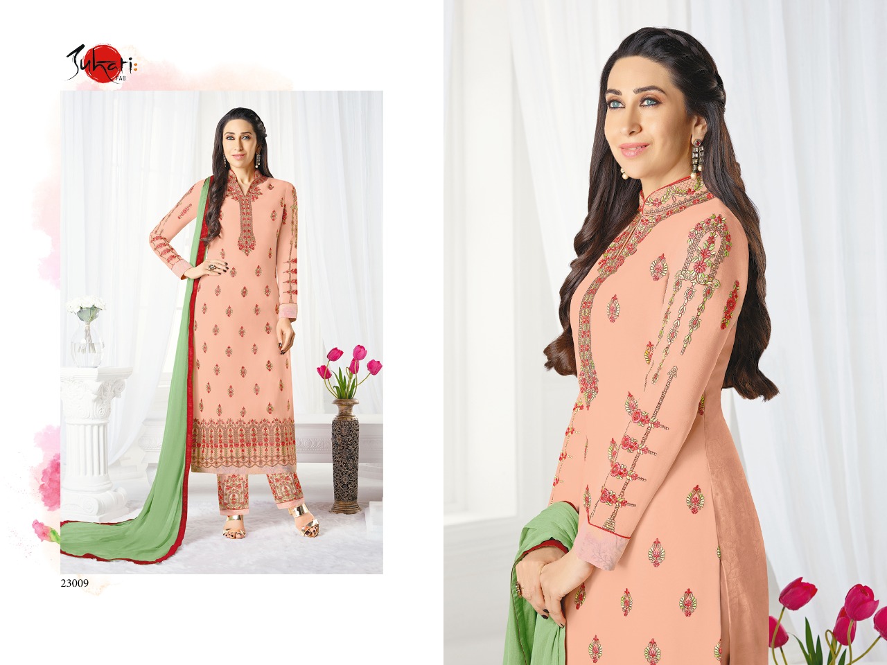Preet By Suhati Fab 23004 To 23012 Series Designer Pakistani Suits Embroidered Beautiful Fancy Colorful Party Wear & Occasional Wear Faux Georgette Dresses At Wholesale Price
