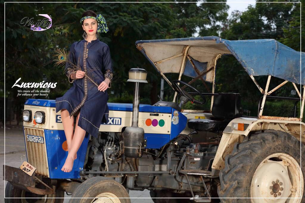 Princess Vol-3 By Viratra Tex 301 To 308 Series Beautiful Colorful Fancy Casual Wear & Ethnic Wear Denim Work Kurtis At Wholesale Price
