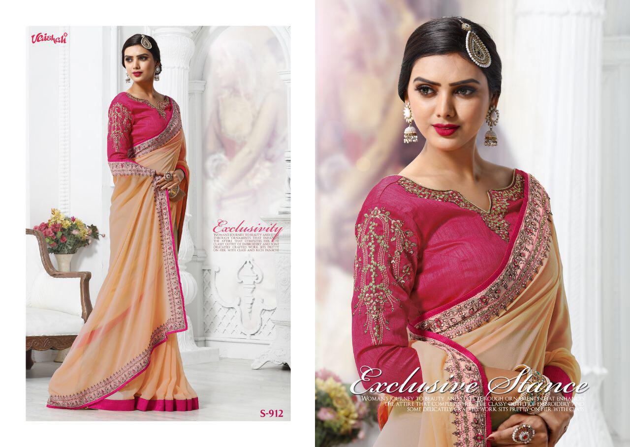 Quintessential By Vaishali Fashions 911 To 921 Series Indian Beautiful Stylish Colorful Fancy Occasional Wear & Party Wear Fancy Stance Sarees At Wholesale Price