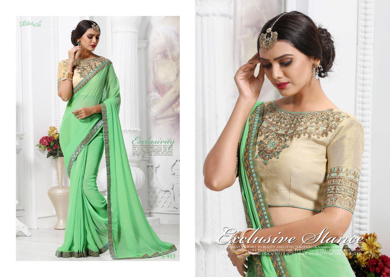 Quintessential By Vaishali Fashions 911 To 921 Series Indian Beautiful Stylish Colorful Fancy Occasional Wear & Party Wear Fancy Stance Sarees At Wholesale Price