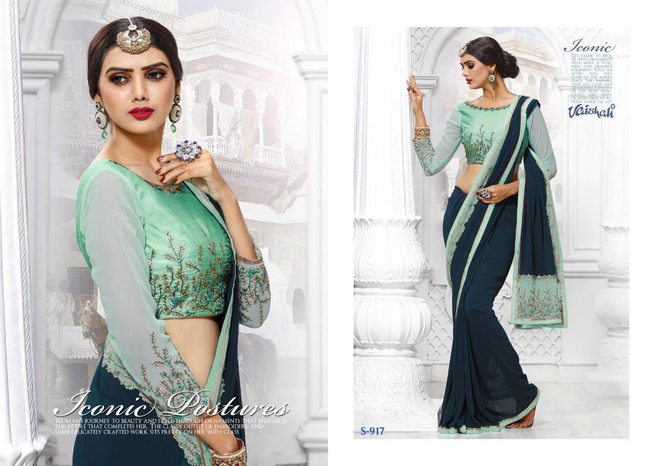 Quintessential By Vaishali Fashions 911 To 921 Series Indian Beautiful Stylish Colorful Fancy Occasional Wear & Party Wear Fancy Stance Sarees At Wholesale Price