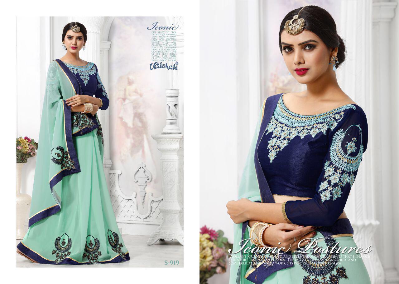 Quintessential By Vaishali Fashions 911 To 921 Series Indian Beautiful Stylish Colorful Fancy Occasional Wear & Party Wear Fancy Stance Sarees At Wholesale Price