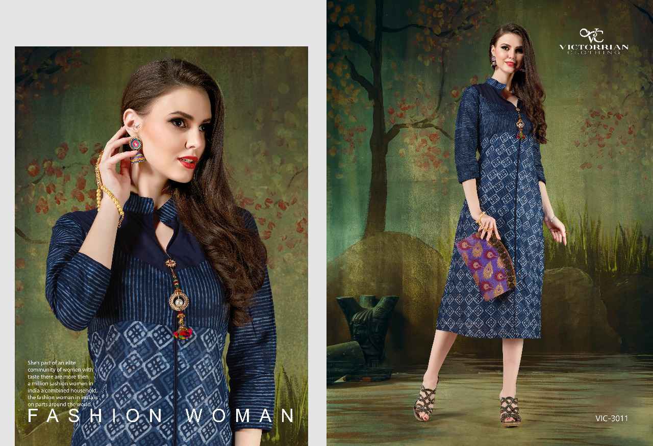 Reload Vol-4 By Victorrian Clothing 3011 To 3016 Series Stylish Beautiful Colorful Fancy Casual Wear & Ready To Wear Pure Cotton Printed Kurtis At Wholesale Price
