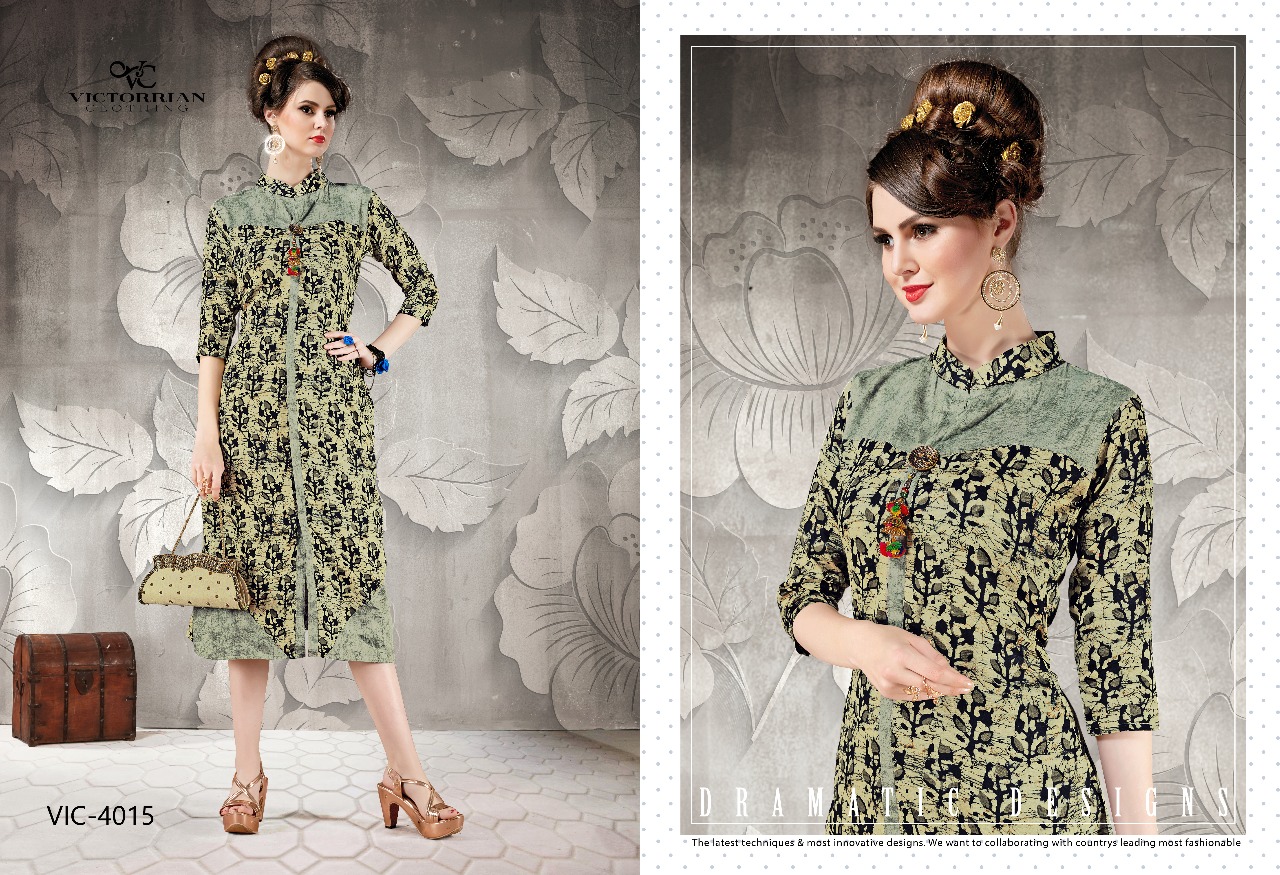 Reload Vol-5 By Victorrian Clothing 4011 To 4018 Series Beautiful Stylish Colorful Fancy Casual Wear & Ethnic Wear Vicscose Rayon Printed Kurtis At Wholesale Price
