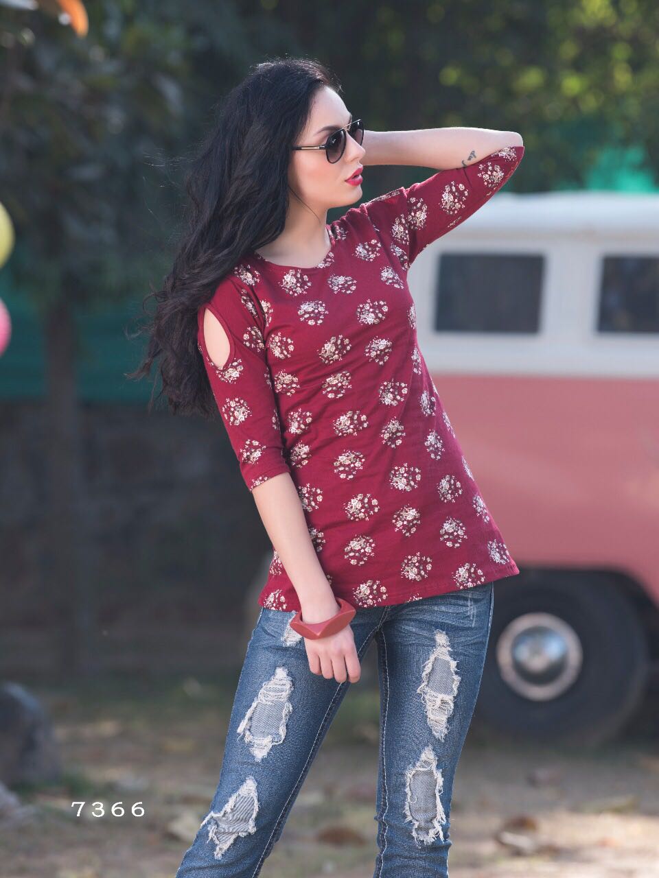 Remix Western Tops By Gati Tex Stylish Colorful Fancy Beautiful Casual Wear & Ethnic Wear Pure Cotton Lycra Printed Tops At Wholesale Price