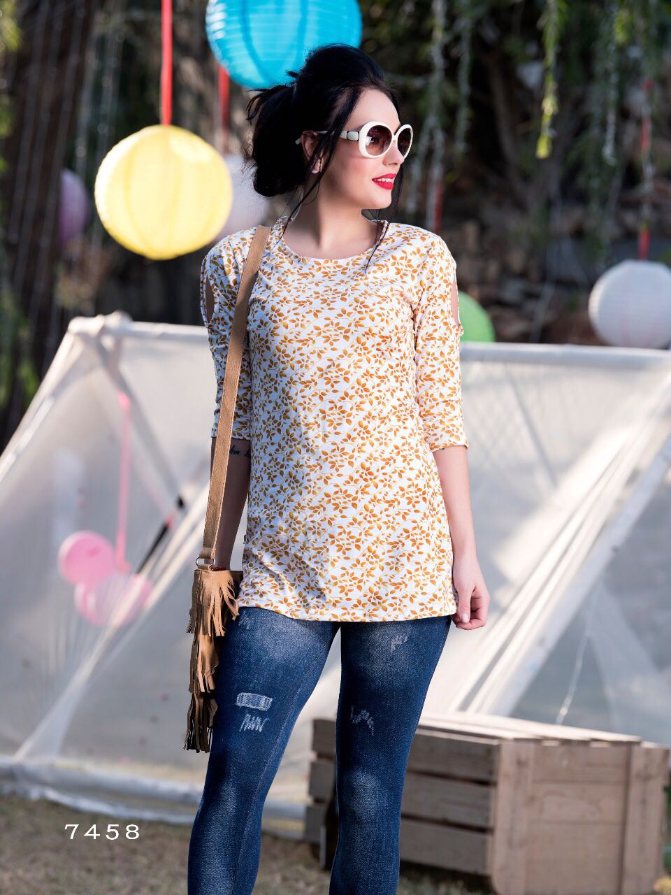 Remix Western Tops By Gati Tex Stylish Colorful Fancy Beautiful Casual Wear & Ethnic Wear Pure Cotton Lycra Printed Tops At Wholesale Price