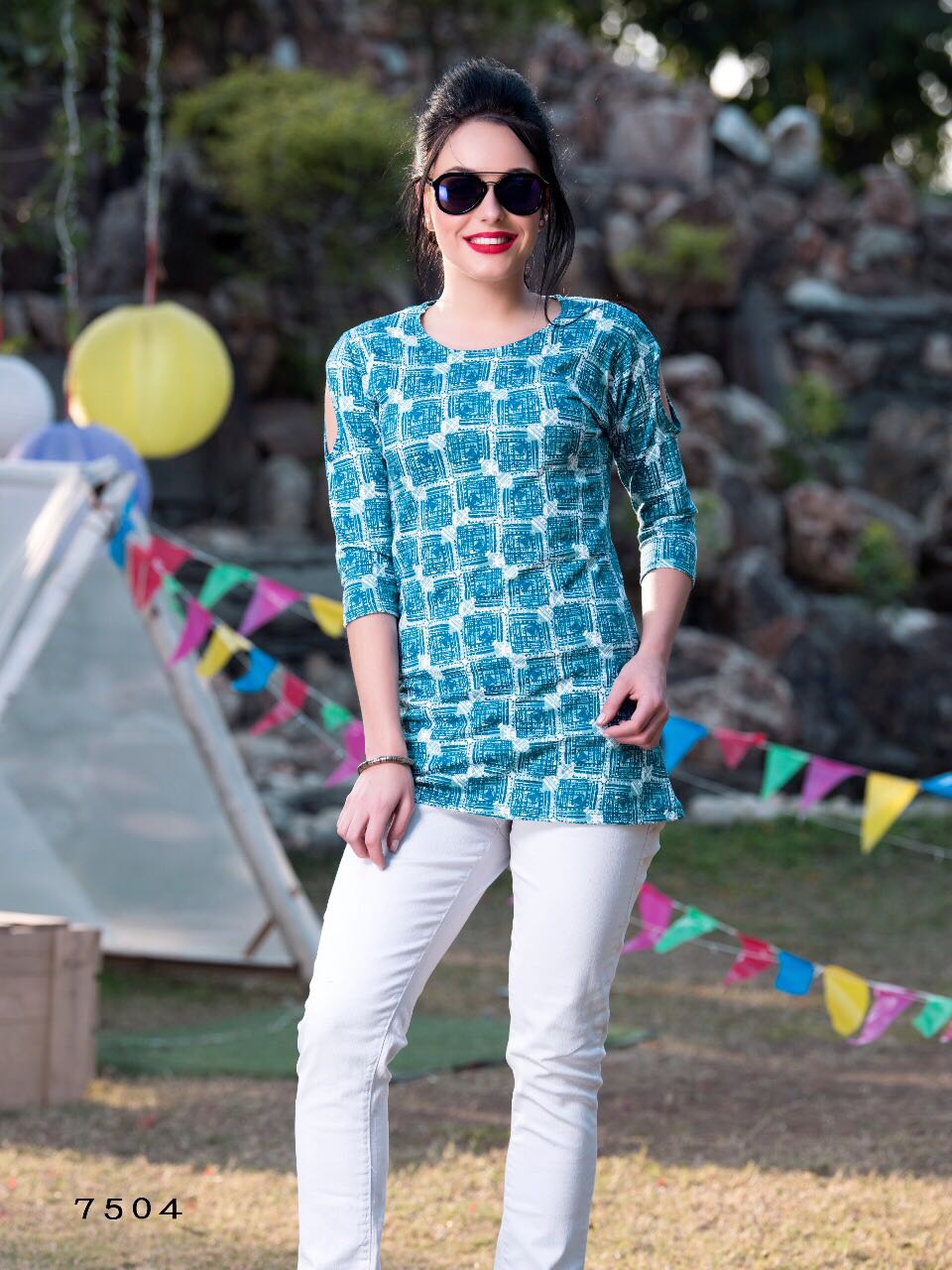 Remix Western Tops By Gati Tex Stylish Colorful Fancy Beautiful Casual Wear & Ethnic Wear Pure Cotton Lycra Printed Tops At Wholesale Price