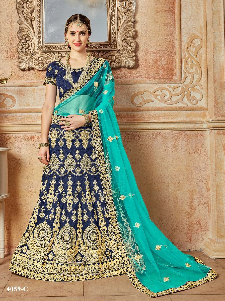 Rinky Lehenga Colours By Rinky 4059-a To 4063-h Series Indian Designer Beautiful Colorful Fancy Occasional Wear & Party Wear Bangalori Silk Lehengas At Wholesale Price