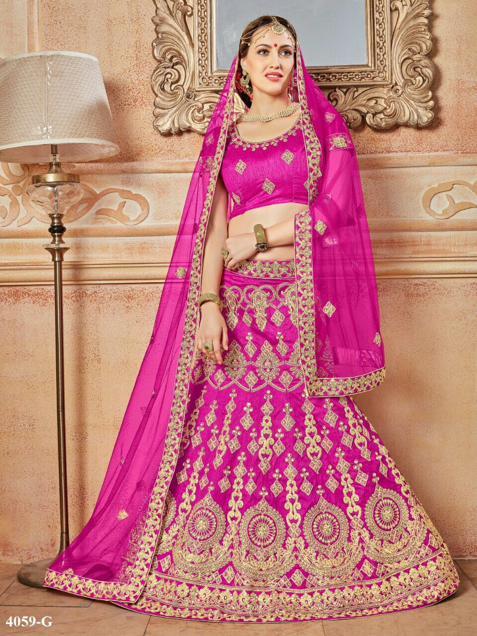 Rinky Lehenga Colours By Rinky 4059-a To 4063-h Series Indian Designer Beautiful Colorful Fancy Occasional Wear & Party Wear Bangalori Silk Lehengas At Wholesale Price