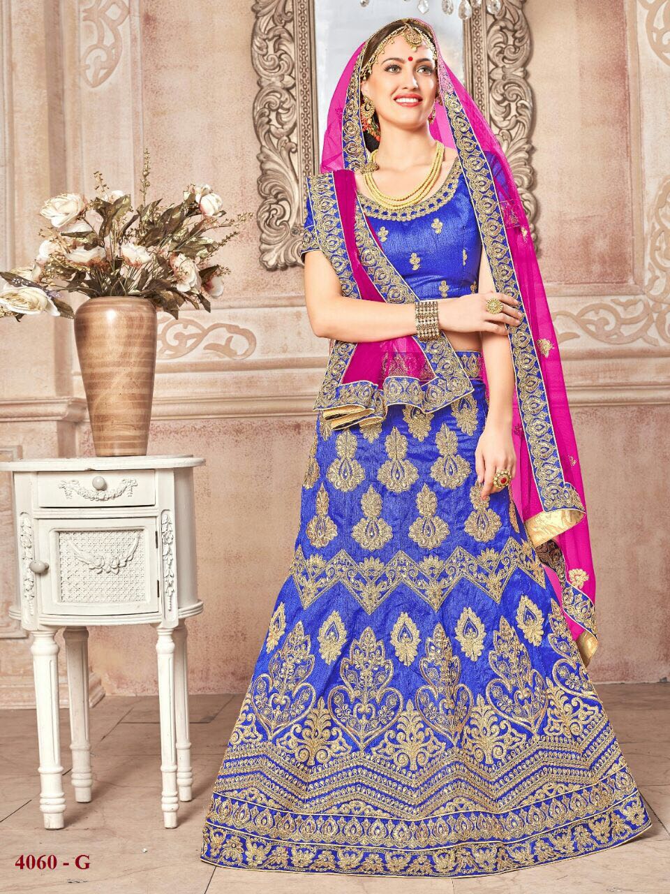 Rinky Lehenga Colours By Rinky 4059-a To 4063-h Series Indian Designer Beautiful Colorful Fancy Occasional Wear & Party Wear Bangalori Silk Lehengas At Wholesale Price