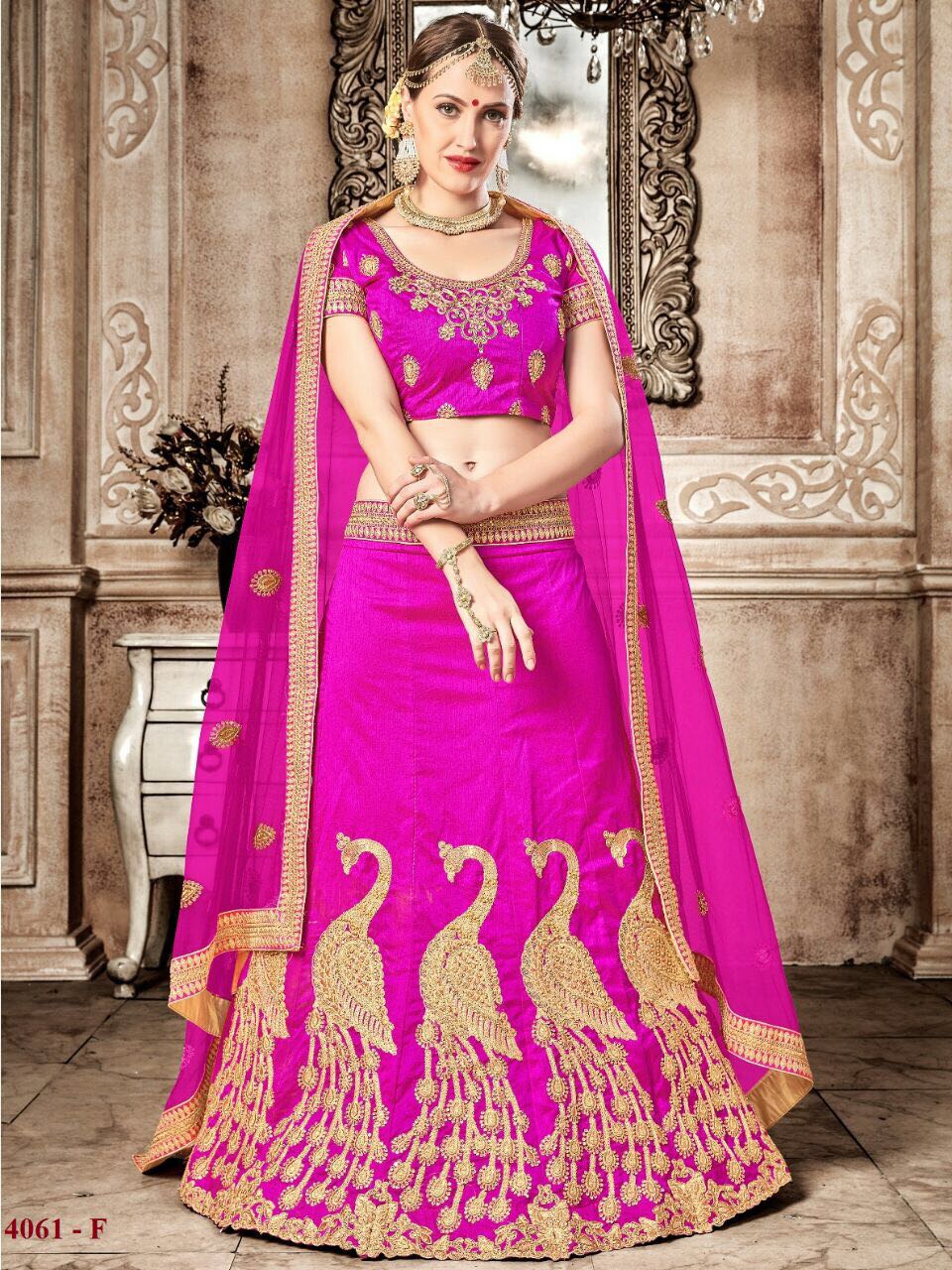 Rinky Lehenga Colours By Rinky 4059-a To 4063-h Series Indian Designer Beautiful Colorful Fancy Occasional Wear & Party Wear Bangalori Silk Lehengas At Wholesale Price