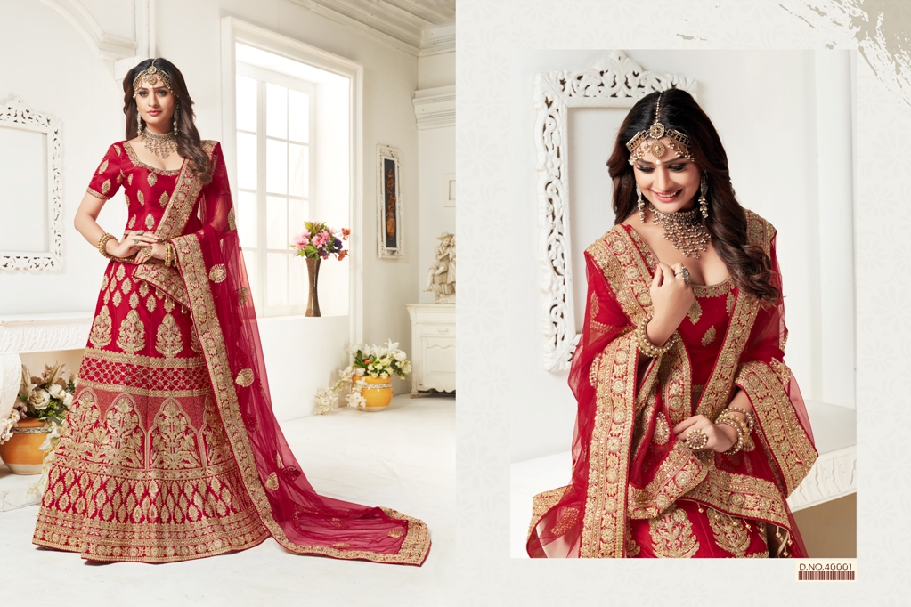 Rivaj Vol-1 By Tarrah Fashion 40001 To 40009 Series Designer Beautiful Colorful Wedding Collection & Occasional Wear Satin & Velvet Satin Embroidered Work Lehenghas At Wholesale Price