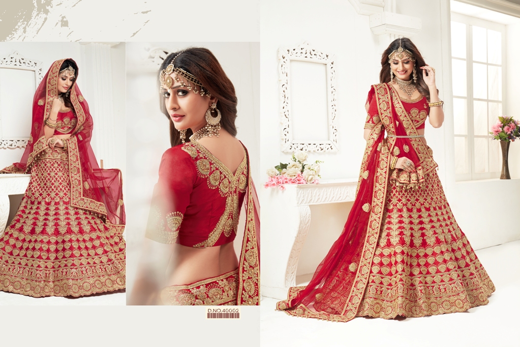 Rivaj Vol-1 By Tarrah Fashion 40001 To 40009 Series Designer Beautiful Colorful Wedding Collection & Occasional Wear Satin & Velvet Satin Embroidered Work Lehenghas At Wholesale Price