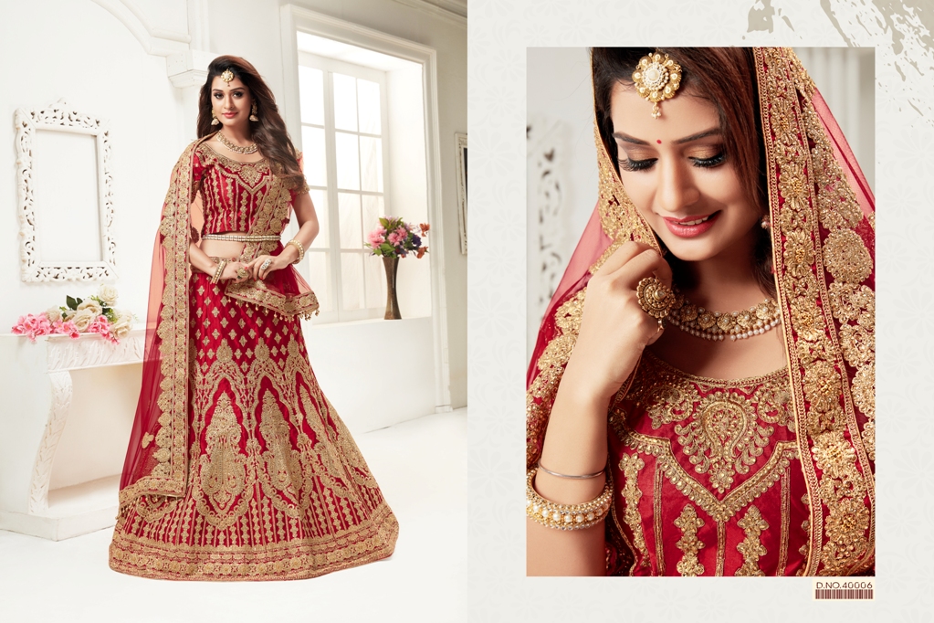 Rivaj Vol-1 By Tarrah Fashion 40001 To 40009 Series Designer Beautiful Colorful Wedding Collection & Occasional Wear Satin & Velvet Satin Embroidered Work Lehenghas At Wholesale Price