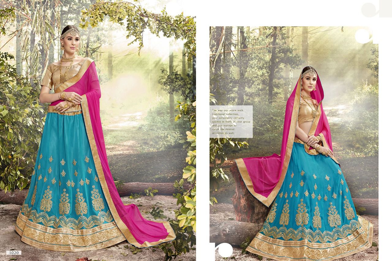 Royal Libaas By Riddhoo Fashion 1019 To 1026 Series Beautiful Stylish Fancy Colorful Designer Wedding Collection Party Wear & Occasional Wear Silk Embroidered Lehengas At Wholesale Price