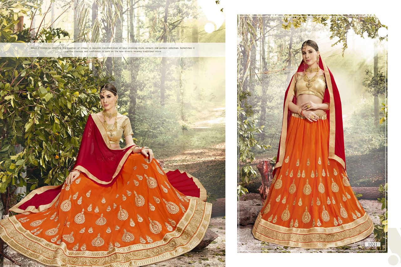 Royal Libaas By Riddhoo Fashion 1019 To 1026 Series Beautiful Stylish Fancy Colorful Designer Wedding Collection Party Wear & Occasional Wear Silk Embroidered Lehengas At Wholesale Price