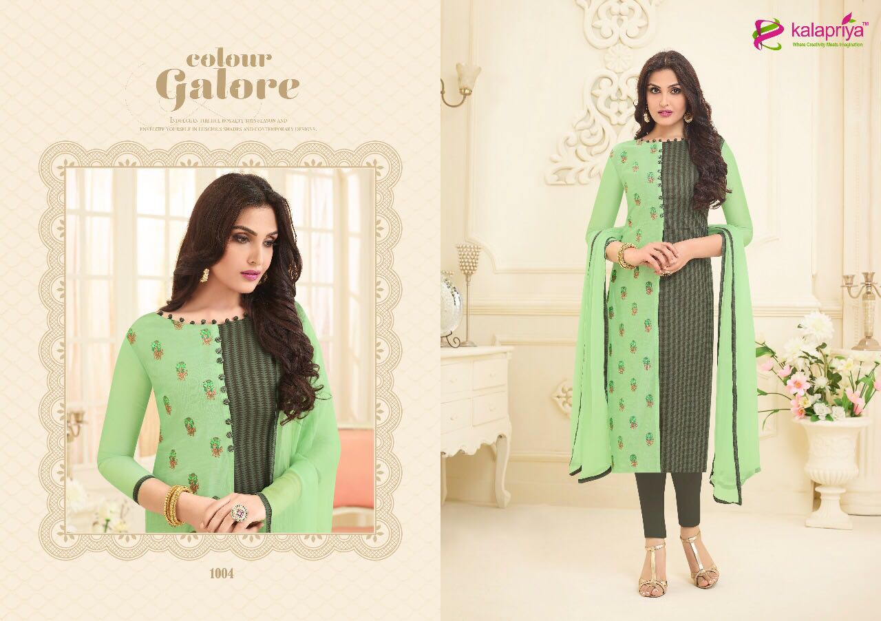 Royal Queen Vol-3 By Kalapriya 1001 To 1009 Series Indian Beautiful Fancy Colorful Party Wear & Casual Wear Chanderi Dresses At Wholesale Price