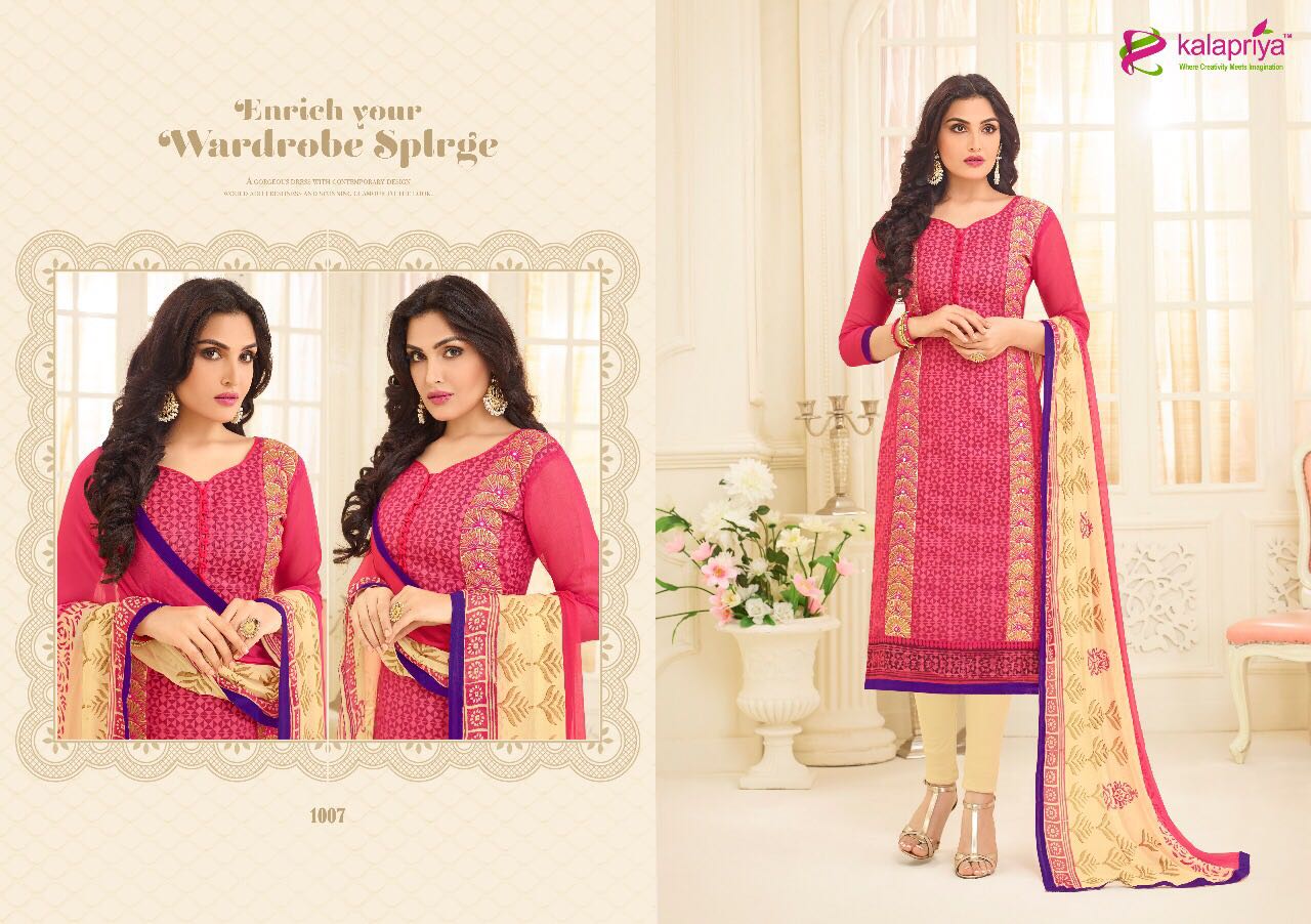 Royal Queen Vol-3 By Kalapriya 1001 To 1009 Series Indian Beautiful Fancy Colorful Party Wear & Casual Wear Chanderi Dresses At Wholesale Price