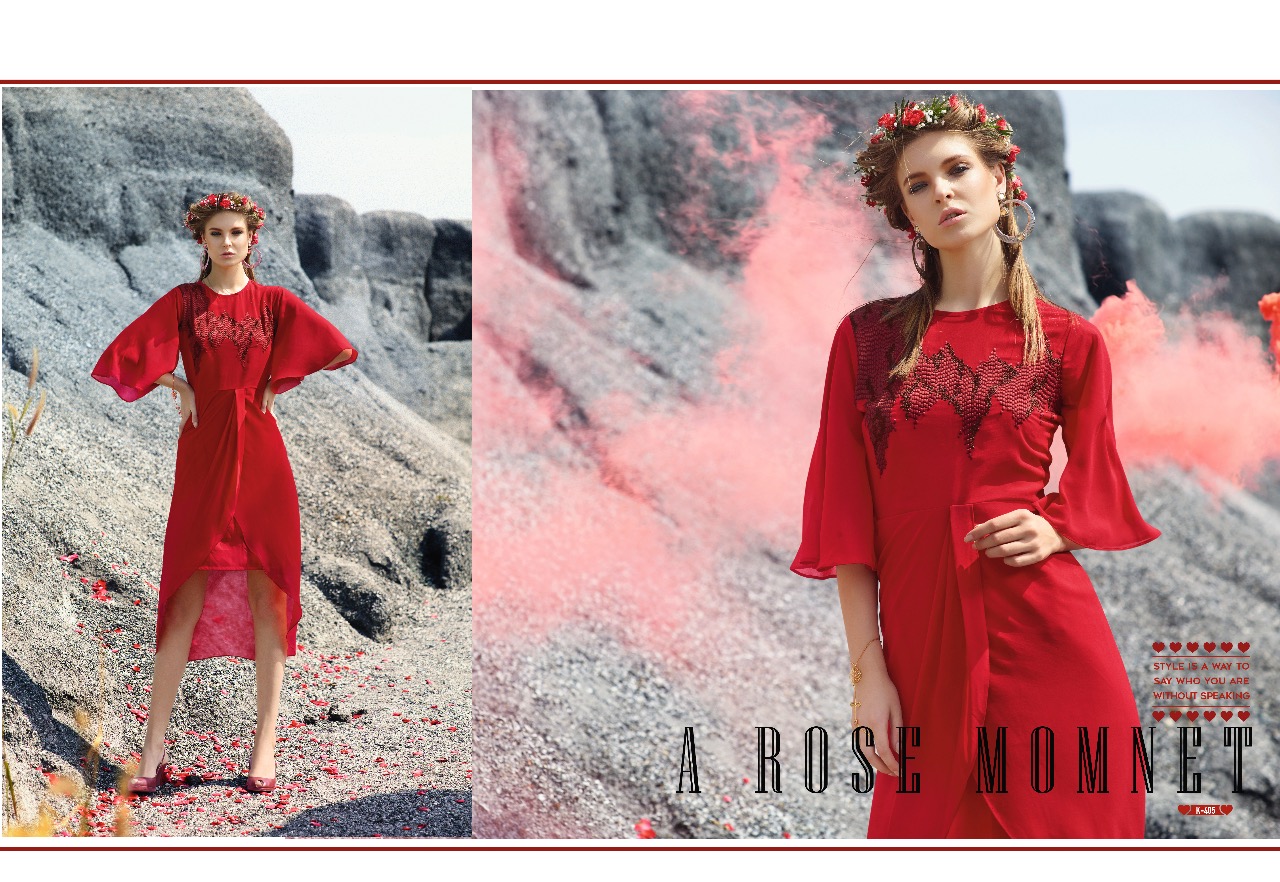 Royal Red Vol-2 By Eternal 482 To 491 Series Designer Beautiful Stylish Colorful Fancy Ethnic Wear & Casual Wear Faux Georgette Embroidered Kurtis At Wholesale Price