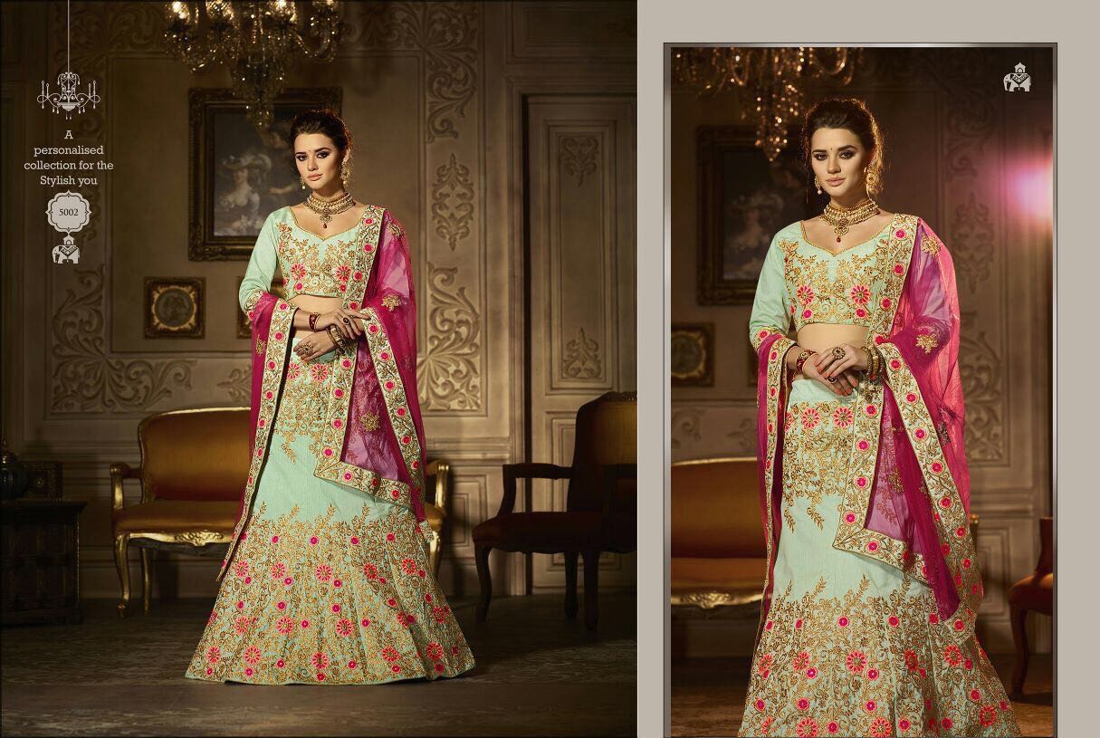 Royal Touch By Zikkra 5001 To 5011 Series Designer Beautiful Wedding Collection Occasional Wear & Party Wear Velvet & Bangalori Silk Lehengas At Wholesale Price