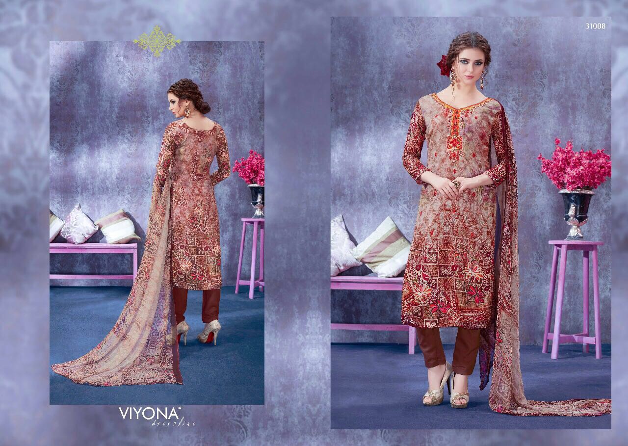 Royale By Viyona Dressline 31001 To 31008 Series Beautiful Colorful Designer Fancy Ethnic Wear & Party Wear Pure Pashmina Embroidered & Printed Dresses At Wholesale Price