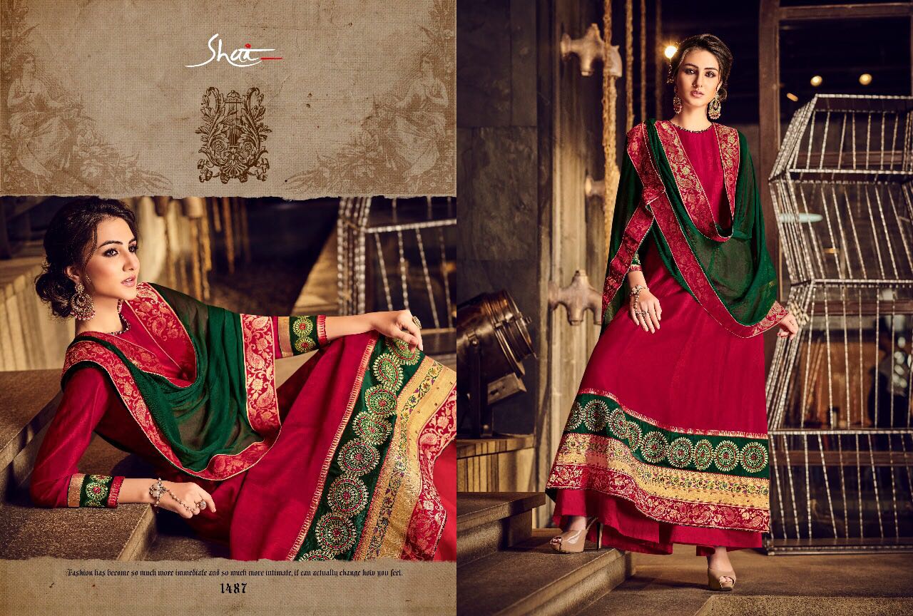 Ruaab By Shai 1481 To 1491 Series Beautiful Designer Colorful Fancy Party Wear & Occasional Wear Pure Bemberg Silk Dresses At Wholesale Price