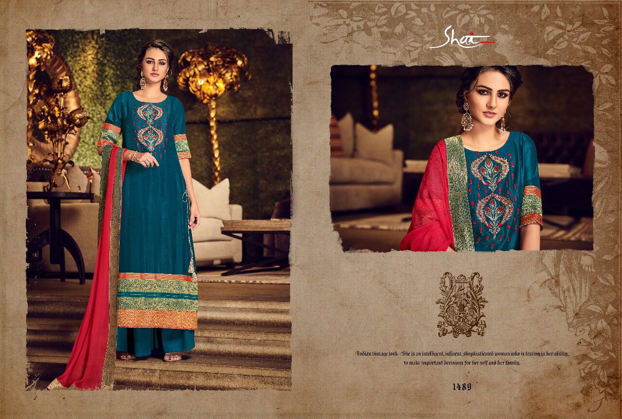 Ruaab By Shai 1481 To 1491 Series Beautiful Designer Colorful Fancy Party Wear & Occasional Wear Pure Bemberg Silk Dresses At Wholesale Price