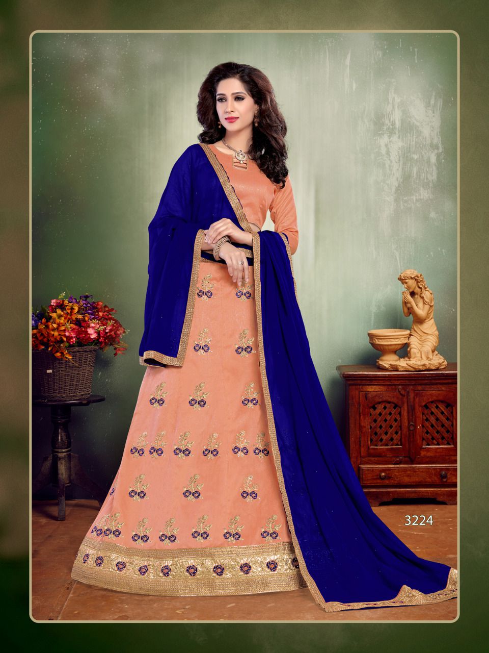 Ruhi By Sanskar Style 3217 To 3225 Series Designer Beautiful Colorful Fancy Wedding Collection Occasional Wear & Party Wear Mulberry Silk Lehengas At Wholesale Price