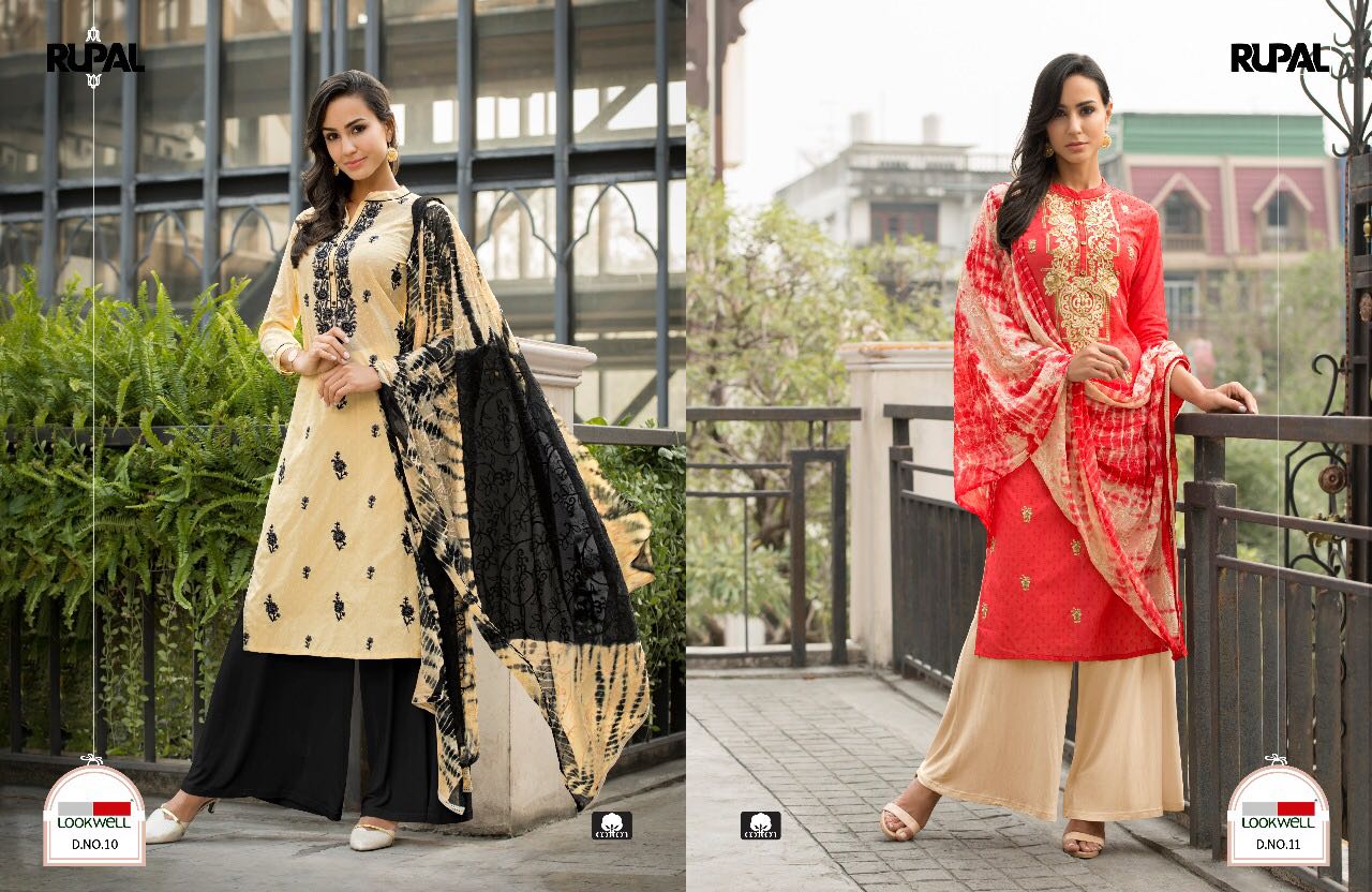 Rupal By Lookwell 07 To 12 Series Beautiful Stylish Fancy Colorful Party Wear & Ethnic Wear Pure Cotton Embroidered Dresses At Wholesale Price
