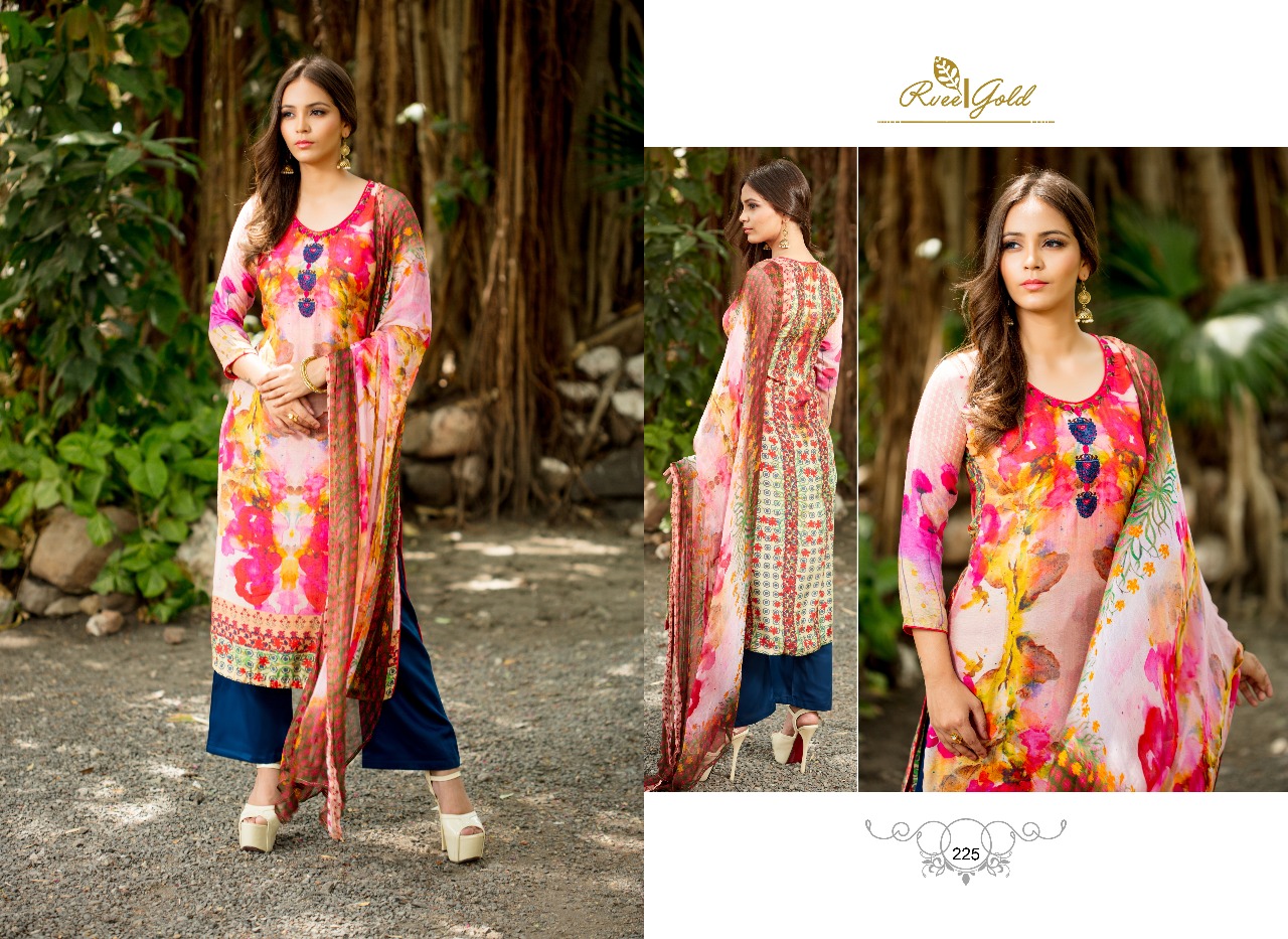 (sale)-arden By Rvee Gold 225 To 234 Series Pakistani Suits Beautiful Colorful Fancy Ethnic Wear & Party Wear Modal Silk Dresses At Wholesale Price