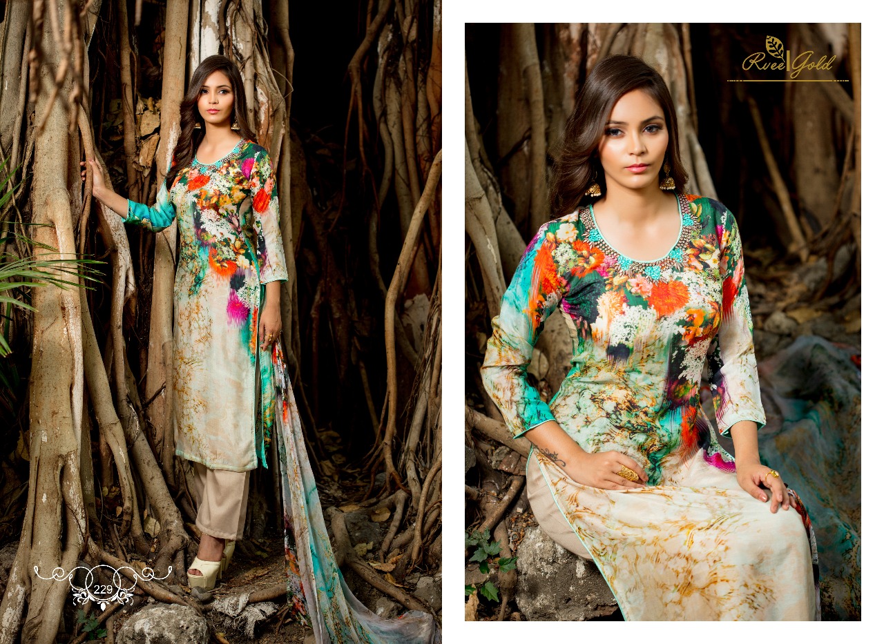 (sale)-arden By Rvee Gold 225 To 234 Series Pakistani Suits Beautiful Colorful Fancy Ethnic Wear & Party Wear Modal Silk Dresses At Wholesale Price