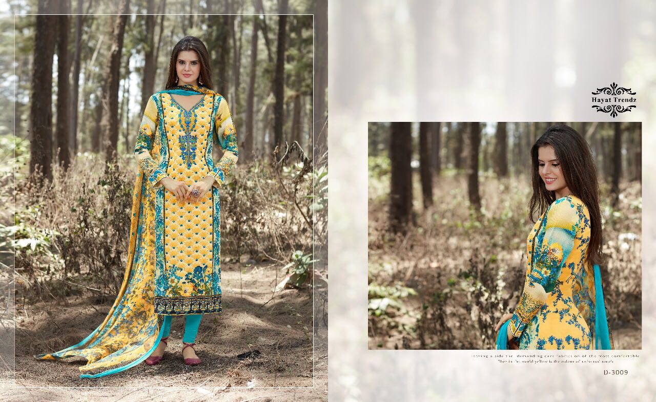 (sale)-mayra By Hayat Trendz 3006 To 3013 Series Indian Designer Suits Colorful Stylish Beautiful Embroidered Casual Wear Party Wear & Occasional Wear Lawn Cotton Dresses At Wholesale Price