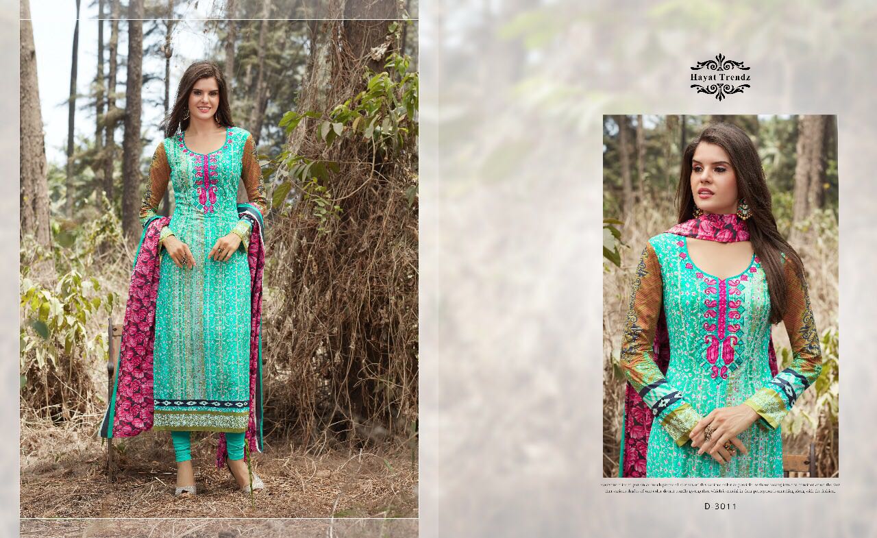(sale)-mayra By Hayat Trendz 3006 To 3013 Series Indian Designer Suits Colorful Stylish Beautiful Embroidered Casual Wear Party Wear & Occasional Wear Lawn Cotton Dresses At Wholesale Price
