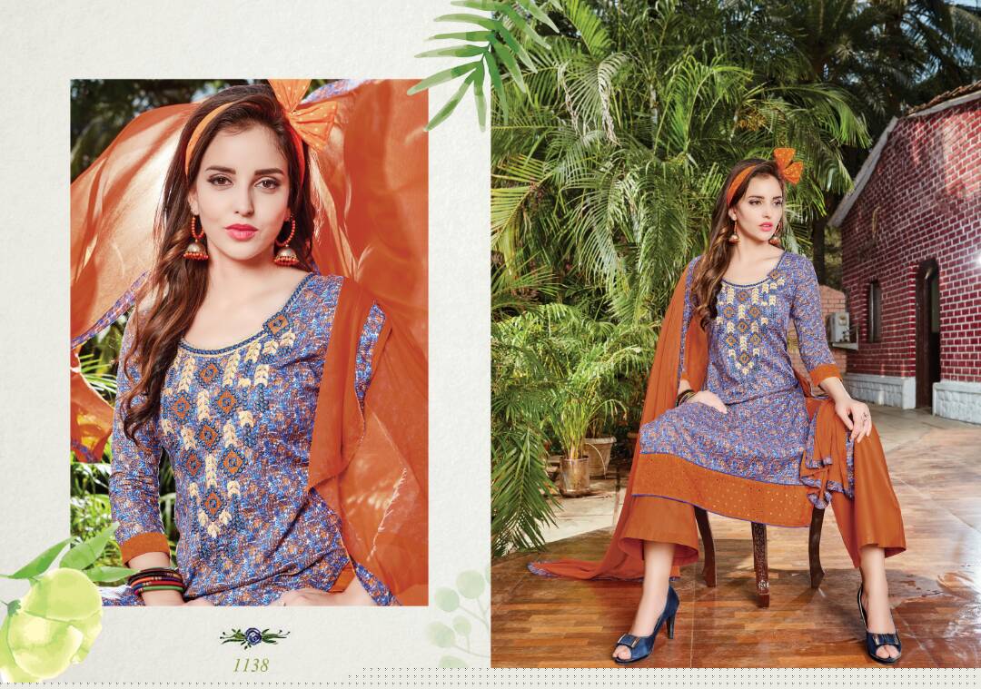 (sale)-nysa Vol-2 By Mag 1138 To 1145 Series Designer Pakistani Suits Beautiful Stylish Colorful Cambric Cotton Printed & Embroidered Cambric Cotton Dresses At Wholesale Price