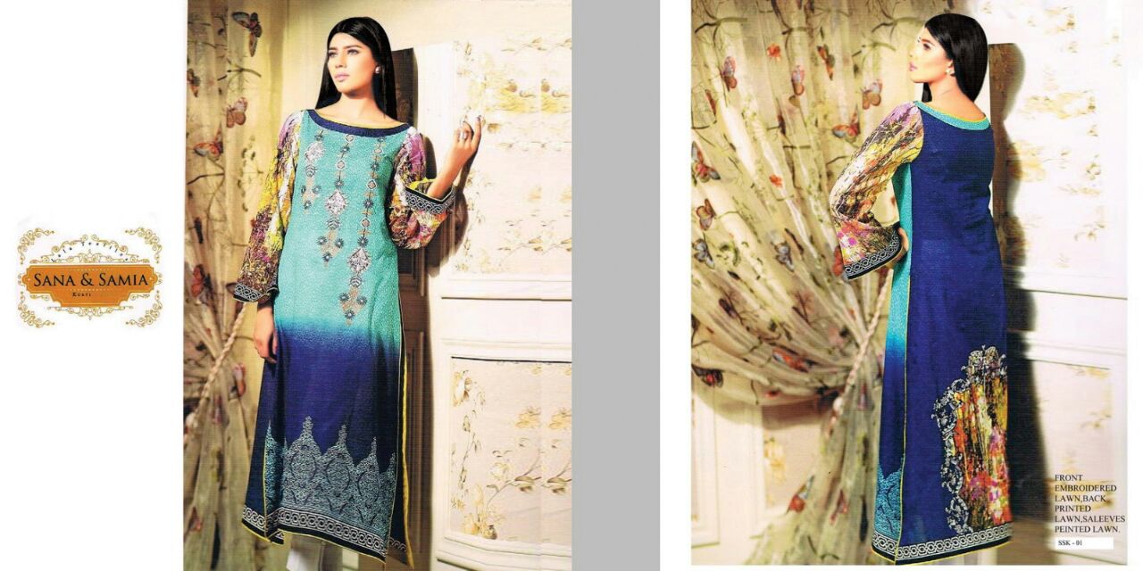 Sana & Samia By Fashion Track 01 To 10 Series Pakistani Beautiful Stylish Designer Heavy Embroidered Casual Wear Glaze Cotton Kurtis At Wholesale Price