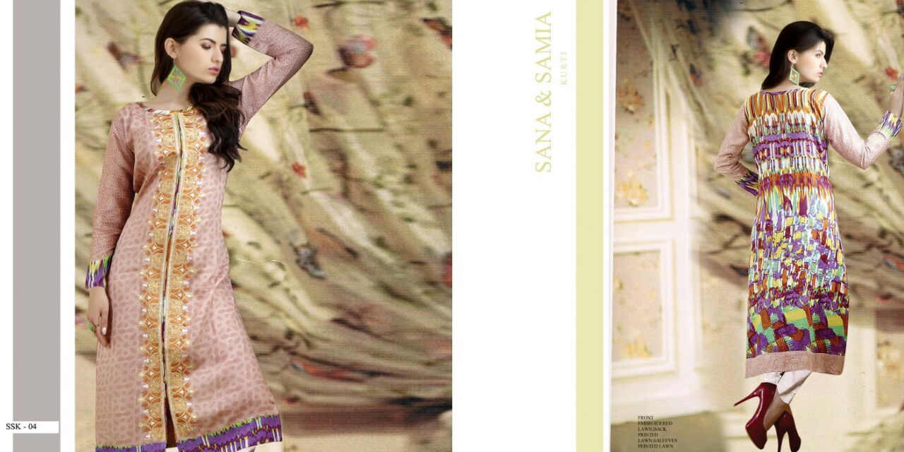 Sana & Samia By Fashion Track 01 To 10 Series Pakistani Beautiful Stylish Designer Heavy Embroidered Casual Wear Glaze Cotton Kurtis At Wholesale Price