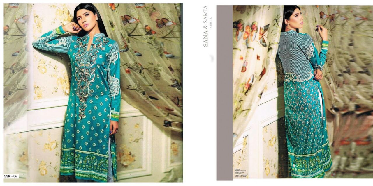 Sana & Samia By Fashion Track 01 To 10 Series Pakistani Beautiful Stylish Designer Heavy Embroidered Casual Wear Glaze Cotton Kurtis At Wholesale Price