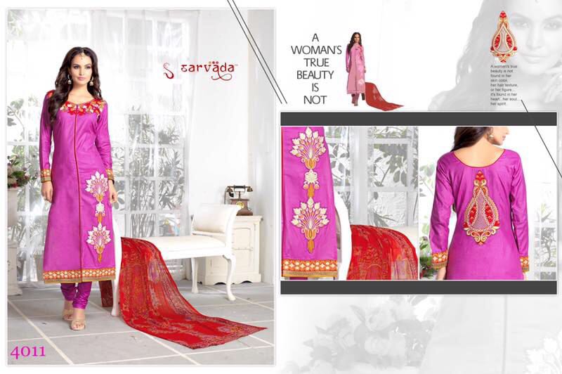 Sariq By Sarvada Creation 4009 To 4018 Series Indian Traditional Beautiful Stylish Designer Embroidered Party Wear Glaze Cotton Dresses At Wholesale Price
