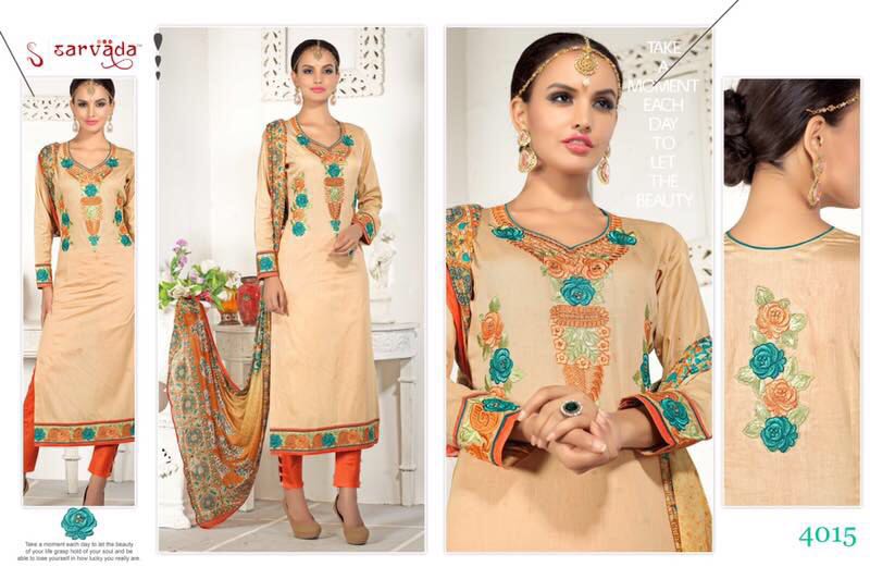 Sariq By Sarvada Creation 4009 To 4018 Series Indian Traditional Beautiful Stylish Designer Embroidered Party Wear Glaze Cotton Dresses At Wholesale Price