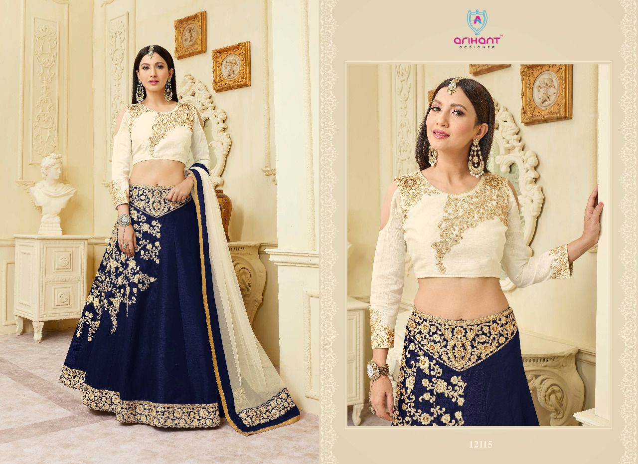 Sashi Vol-13 By Arihant Designer 12113 To 12120 Series Designer Colorful Beautiful Wedding Collection Party Wear & Occasional Wear Malbarry Silk Lehengas At Wholesale Price