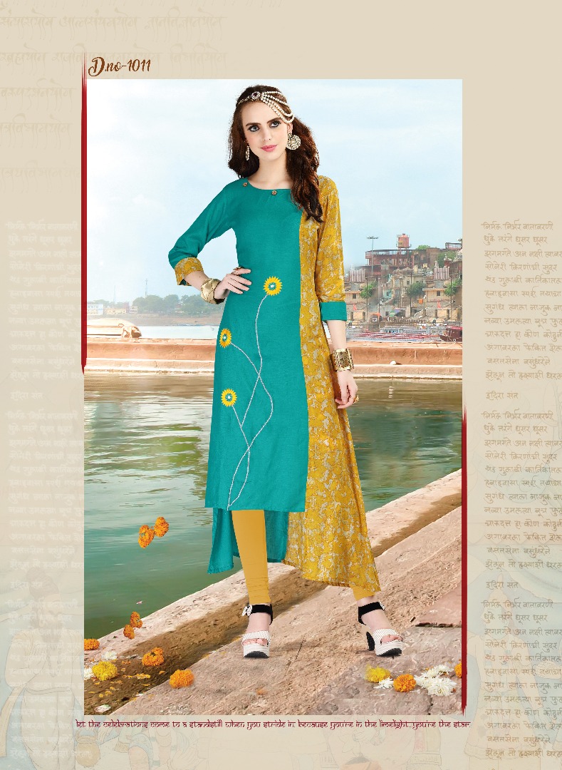 Shayana Vol-2 By Modesi 1011 To 1019 Series Indian Designer Beautiful Embroidered Fancy Casual Wear & Ready To Wear Kurtis At Wholesale Price