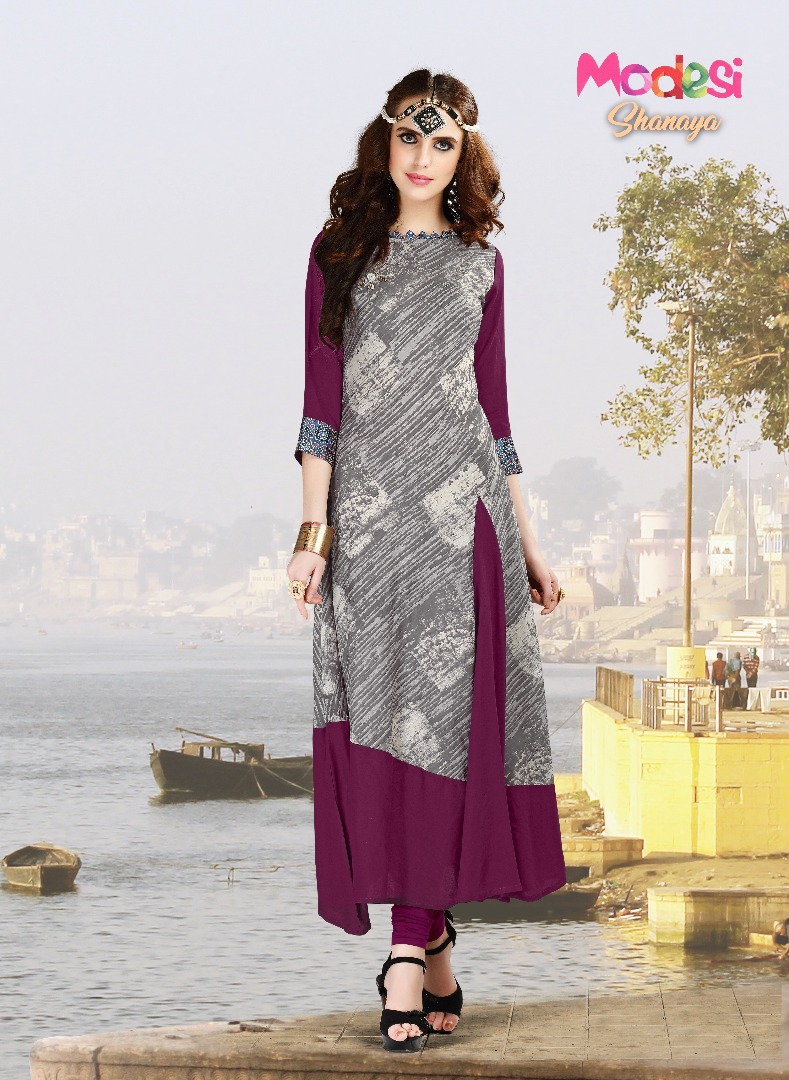 Shayana Vol-2 By Modesi 1011 To 1019 Series Indian Designer Beautiful Embroidered Fancy Casual Wear & Ready To Wear Kurtis At Wholesale Price