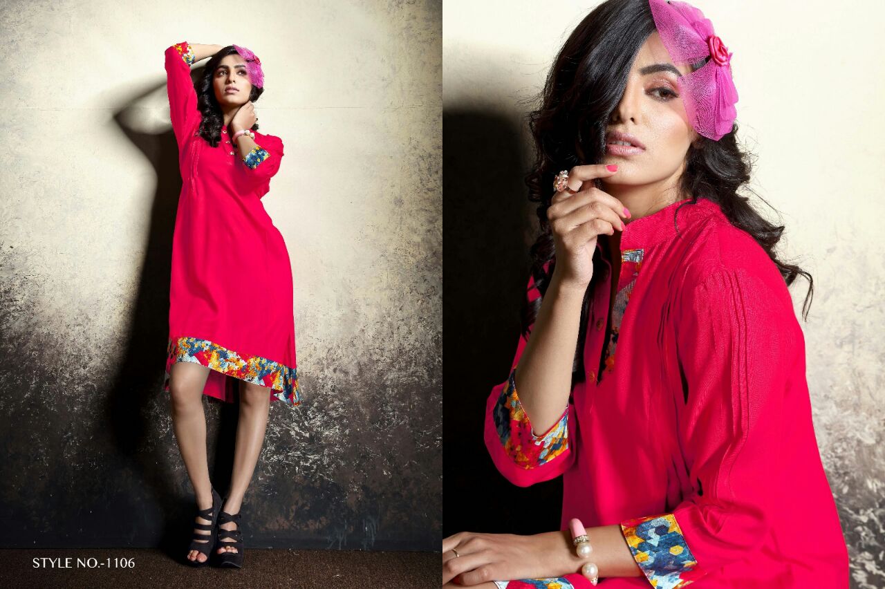 Shyra By Veera Tex 1101 To 1108 Series Western Beautiful Stylish Designer Printed Casual Wear Rayon Kurtis At Wholesale Price