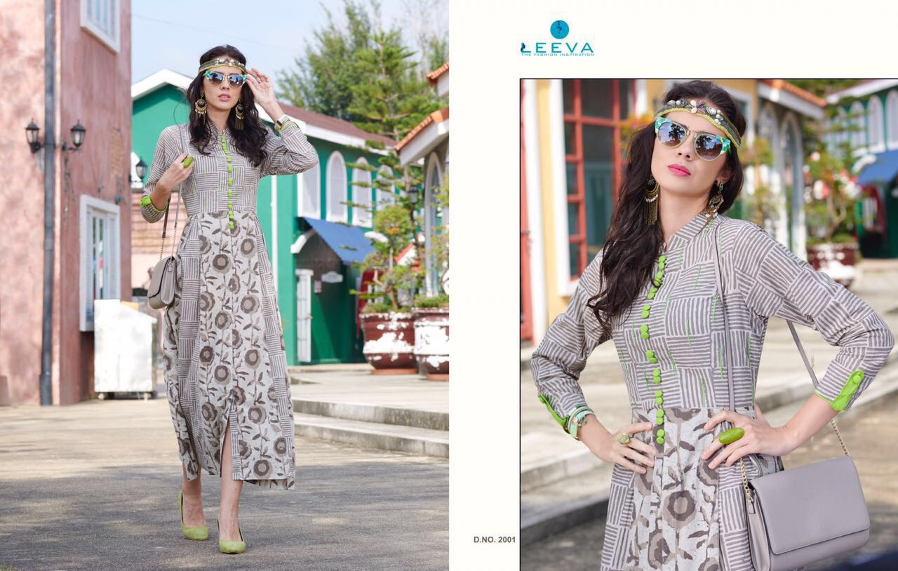 Signature By Leeva 2001 To 2009 Series Designer Stylish Colorful Fancy Beautiful Casual & Party Wear & Ethnic Wear Jaipuri Cotton & Rayon Kurtis At Wholesale Price