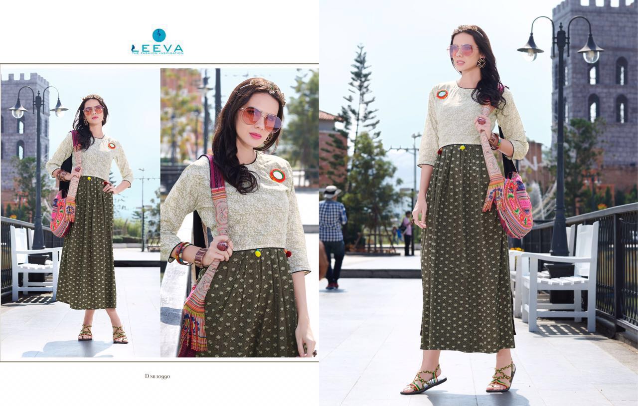 Signature By Leeva 2001 To 2009 Series Designer Stylish Colorful Fancy Beautiful Casual & Party Wear & Ethnic Wear Jaipuri Cotton & Rayon Kurtis At Wholesale Price
