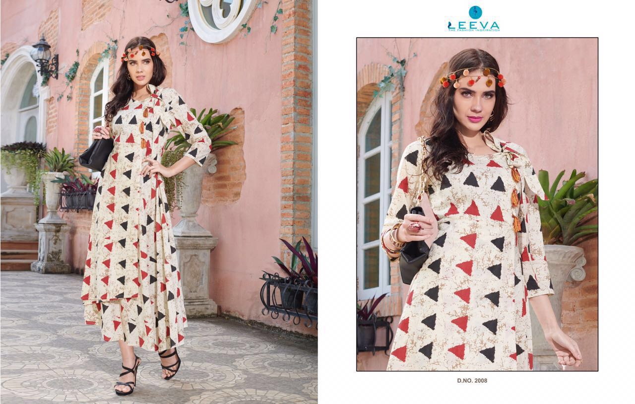 Signature By Leeva 2001 To 2009 Series Designer Stylish Colorful Fancy Beautiful Casual & Party Wear & Ethnic Wear Jaipuri Cotton & Rayon Kurtis At Wholesale Price