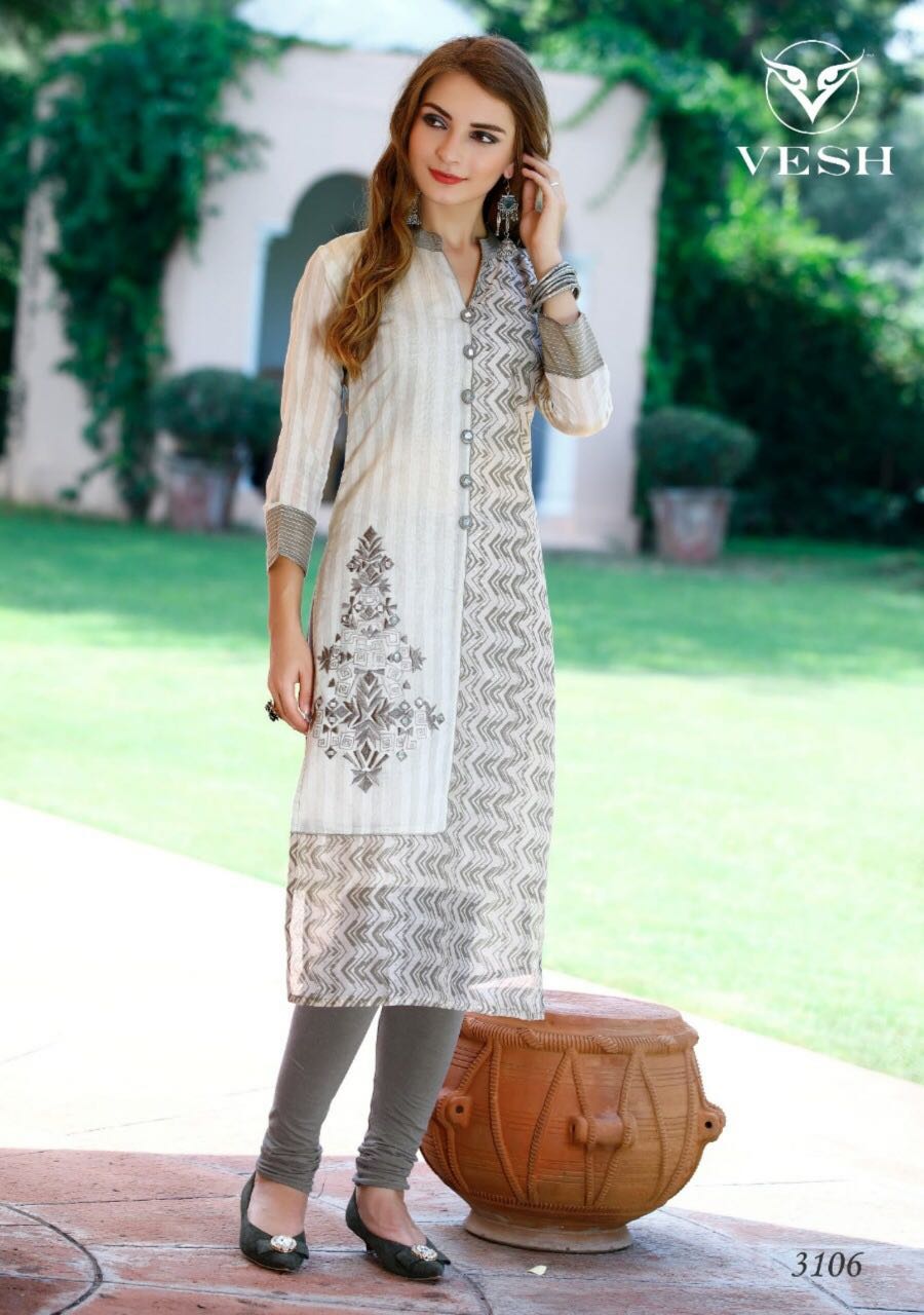 Silky By Vesh 3101 To 3108 Series Stylish Colorful Fancy Beautiful Casual Wear & Ethnic Wear Cotton Embroidered & Printed Kurtis At Wholesale Price
