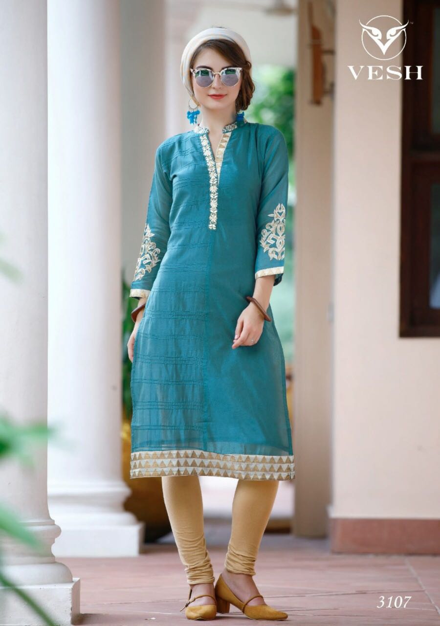 Silky By Vesh 3101 To 3108 Series Stylish Colorful Fancy Beautiful Casual Wear & Ethnic Wear Cotton Embroidered & Printed Kurtis At Wholesale Price