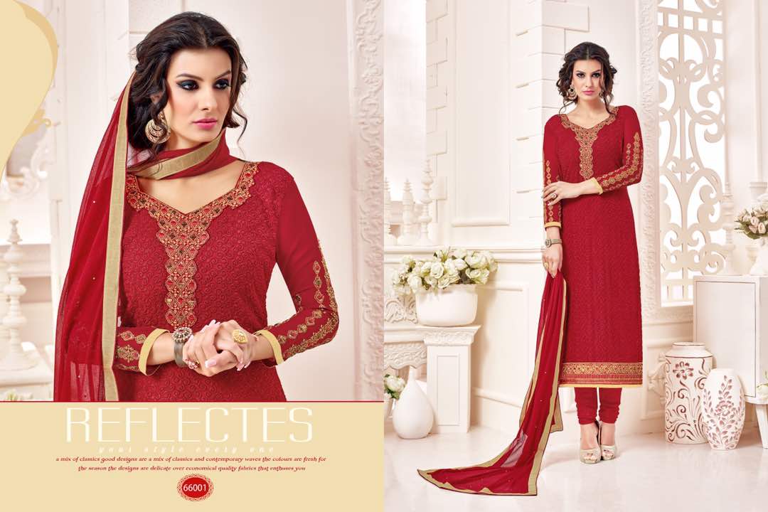 Sofiya By Assian Art 66001 To 66008 Series Designer Beautiful Colorful Fancy Party Wear & Occasional Wear Georgette Embroidered Dresses At Wholesale Price